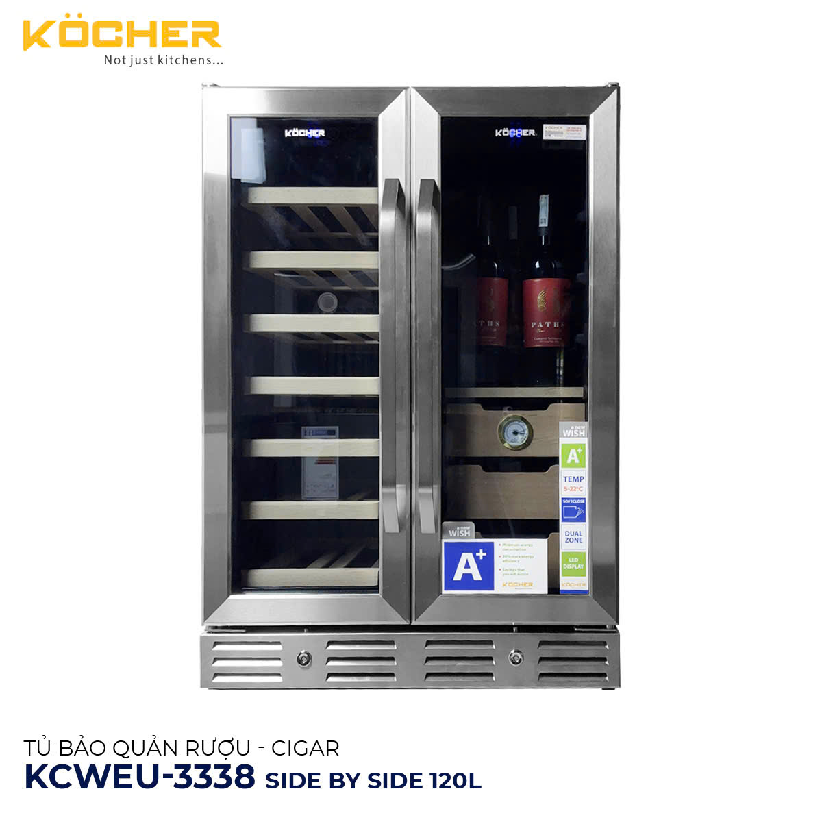 Tủ đựng rượu vang Kocher KWEU-1128B - Image 5
