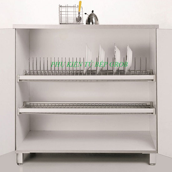 Tủ kho 4 tầng cánh mở inox nan Grob UB-445S - Image 4