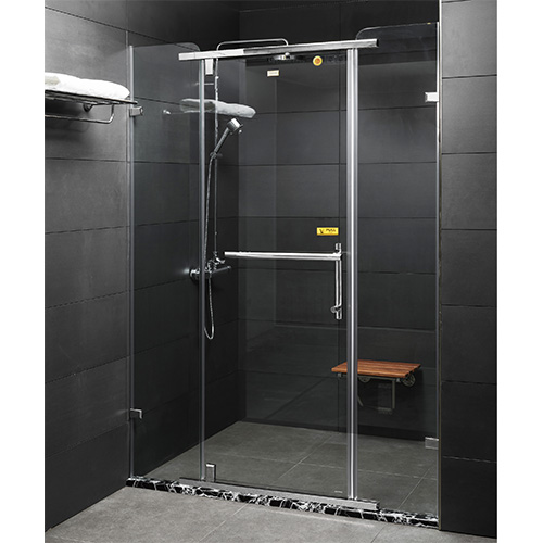 Vách kính nhà tắm màu đen Fendi FMG-1X3B (1100x900x2000mm) - Image 3