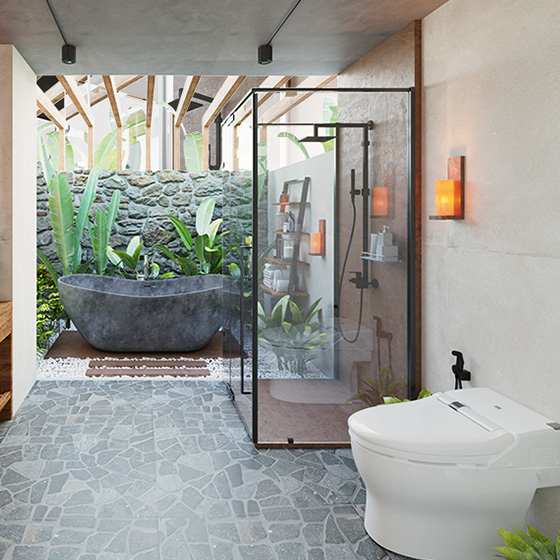 Vách kính nhà tắm màu đen Fendi FMU-1X4B (1000x900x2000mm)