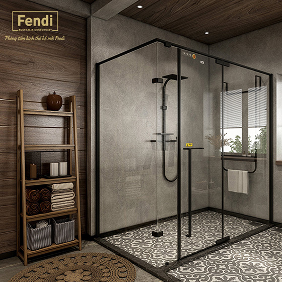 Vách kính tắm Fendi FIV-1B3 (1000x1000x1900) - Image 3