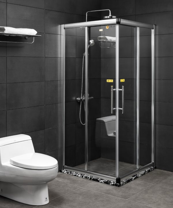 Vách kính tắm khung mạ vàng theo yêu cầu Fendi FKP-3X4G (1800x2000 mm) - Image 5
