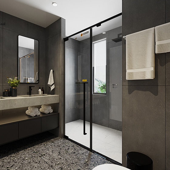 Vách kính tắm mạ vàng Fendi FDU-1X4 (1000x900x2000) - Image 5