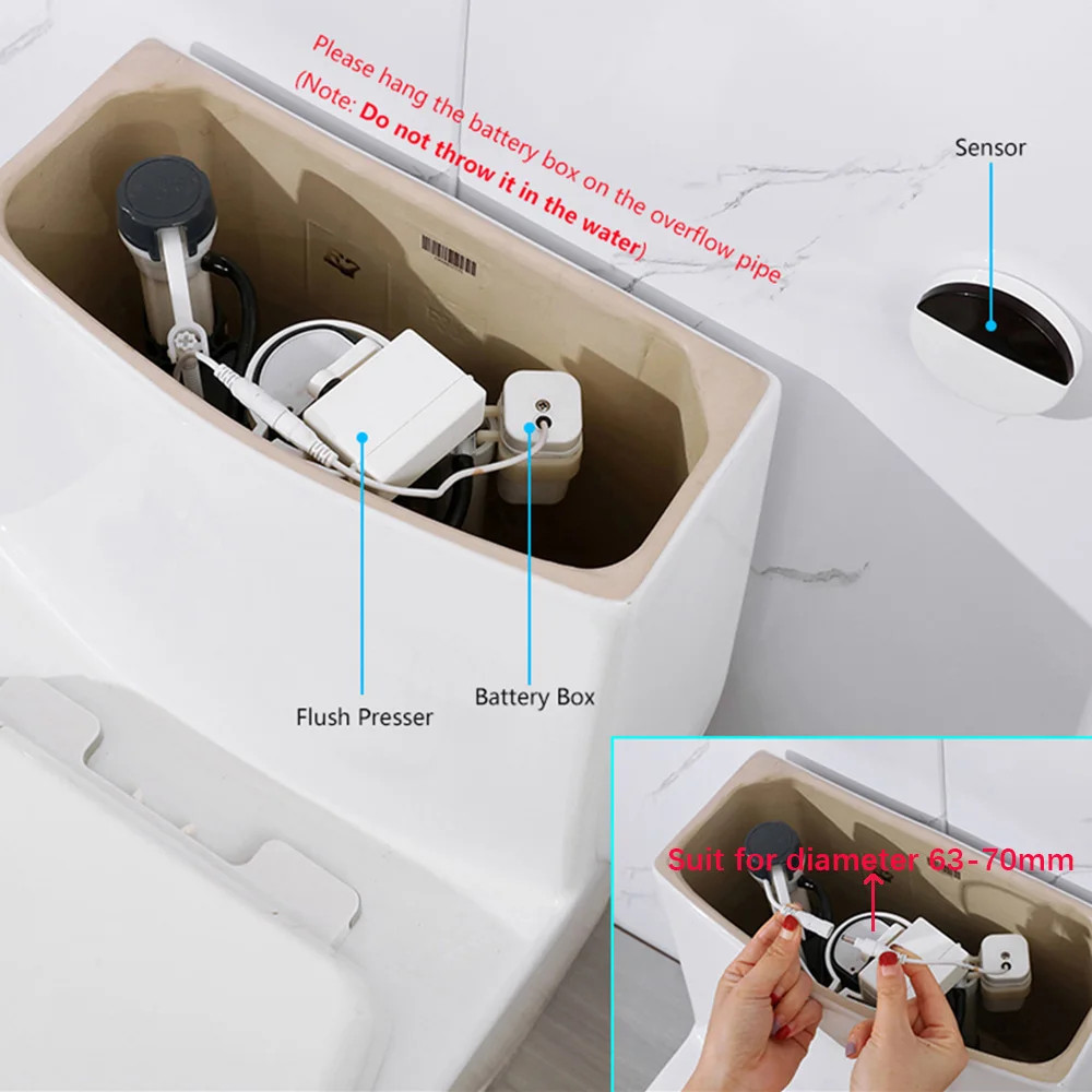 Van xả cảm ứng tiểu nam Miken MKV-C306 (Điện - Pin) - Image 3