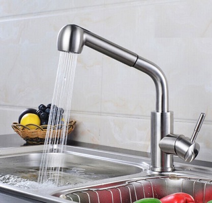 Vòi bếp nóng lạnh rút dây Bancoot BCR04B (Rút dây - Inox 304 bóng) - Image 3
