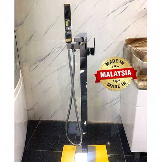 Vòi bồn tắm âm tường gắn trần nghệ thuật màu vàng Miken MKV-07GB - Image 4