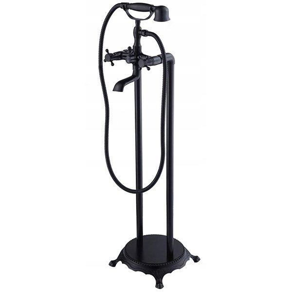 Vòi cao đặt sàn cho bồn tắm chậu chân đứng màu đen Miken MKVB-0991B - Image 6