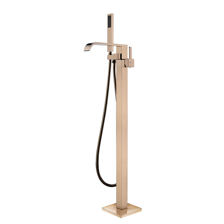 Vòi cao đặt sàn cho bồn tắm chậu chân đứng màu đen Miken MKVB-153005B - Image 4