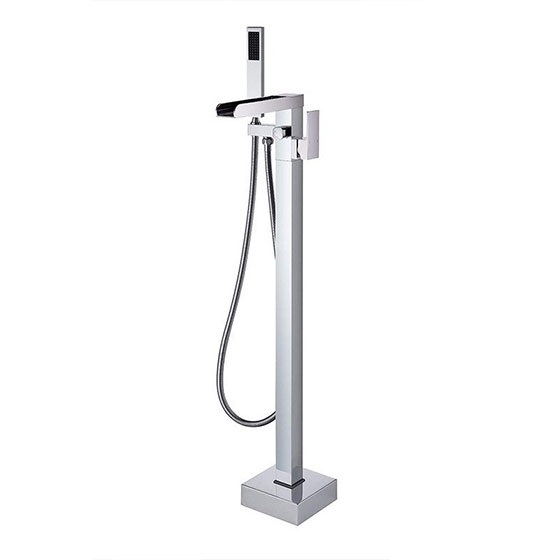 Vòi cao đặt sàn cho bồn tắm chậu chân đứng màu đen Miken MKVB-153005B - Image 5