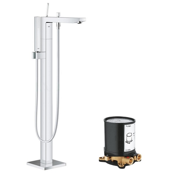 Vòi cao đặt sàn cho bồn tắm chậu chân đứng màu đen Miken MKVB-6500B - Image 5