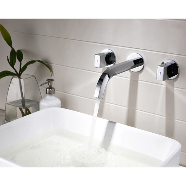 Vòi chậu lavabo âm tường màu chrome Miken MKV-600006