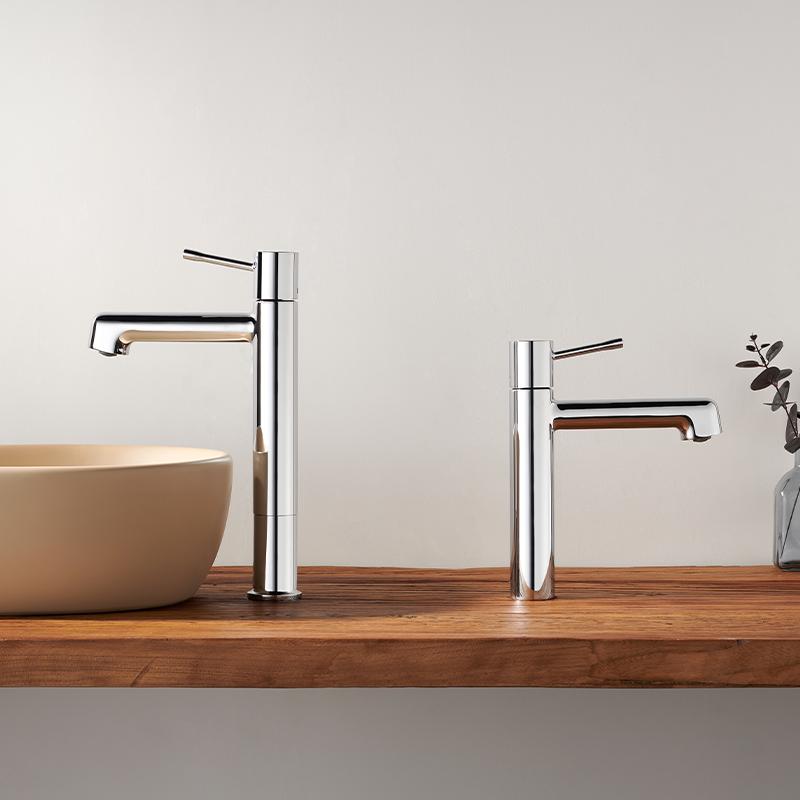 Vòi chậu lavabo âm tường màu Crom Miken MKV-309W - Image 4