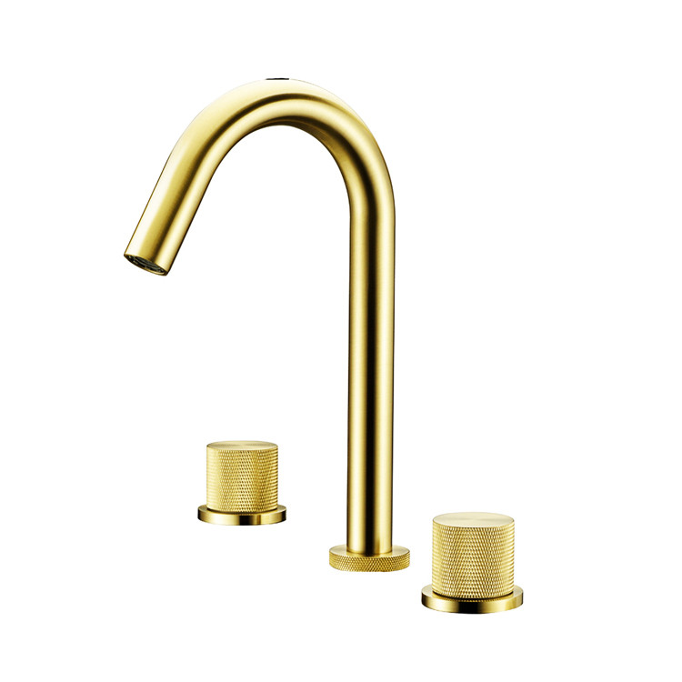 Vòi chậu lavabo âm tường màu vàng hồng Rose Gold bóng sáng Miken MKV-600004RG - Image 6