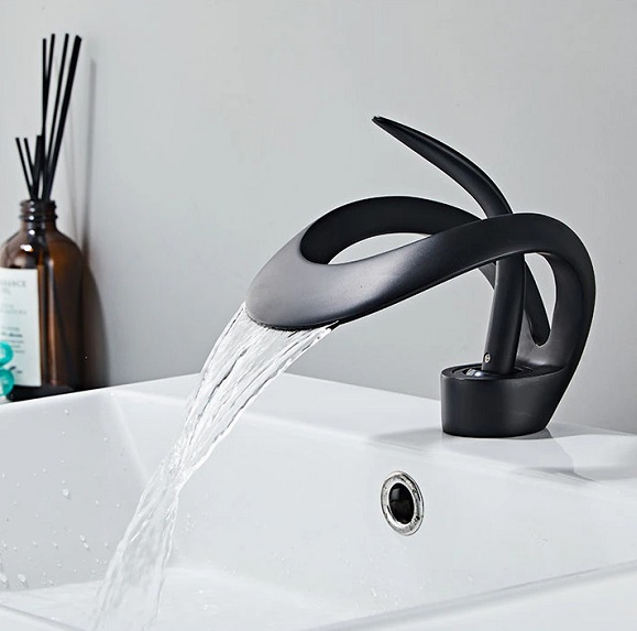 Vòi chậu lavabo âm tường màu vàng Miken MKV-600002GM ( Bóng hoặc mờ) - Image 5