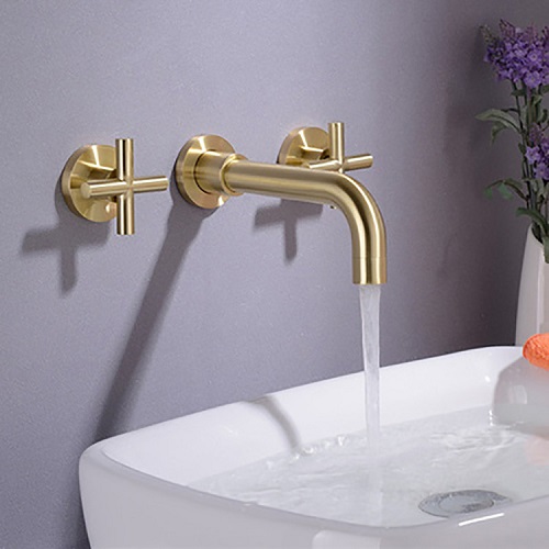 Vòi chậu lavabo âm tường màu xám ghi Miken MKV-600024GR - Image 3