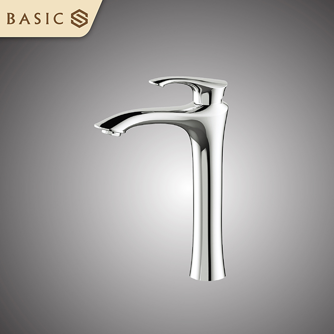 Vòi chậu lavabo âm tường nóng lạnh màu đen Basic BW-46016B - Image 5