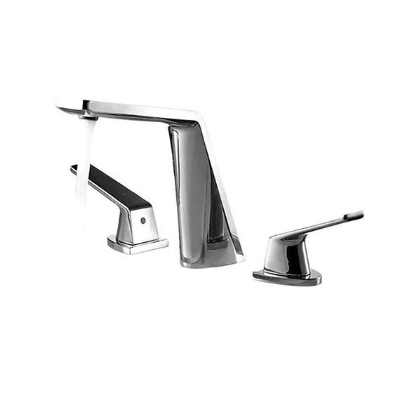 Vòi chậu lavabo kiểu dáng mới mạ màu đen Miken MK-729718B - Image 4