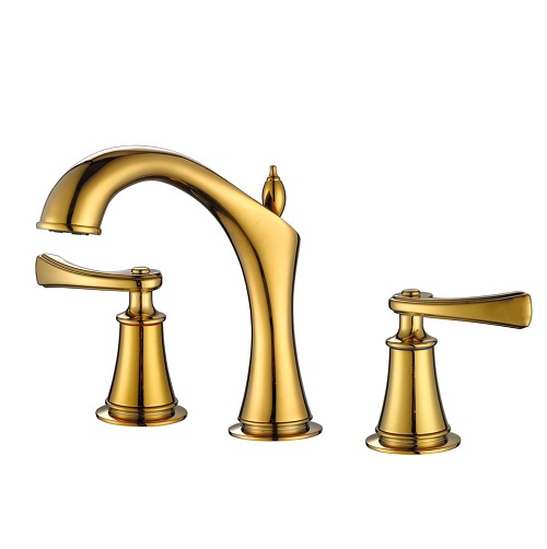 Vòi chậu lavabo mạ đồng tre trúc MK-2038GM (30cm) - Image 5
