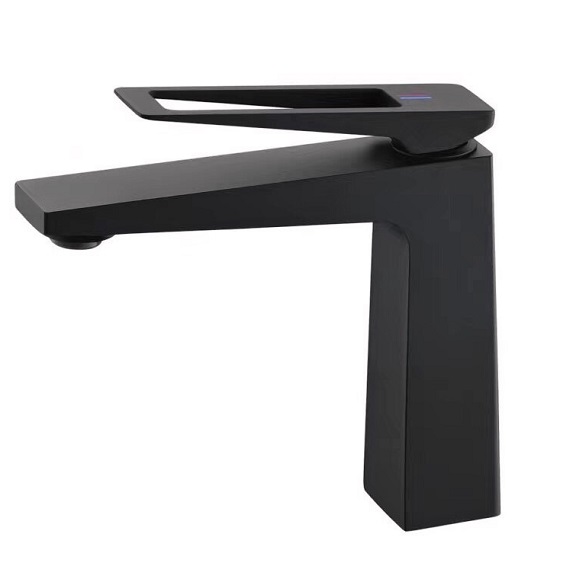 Vòi chậu lavabo mạ màu đen Miken MK-8028B-1