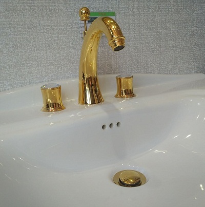 Vòi chậu lavabo mạ màu đồng MK-2012 - Image 3