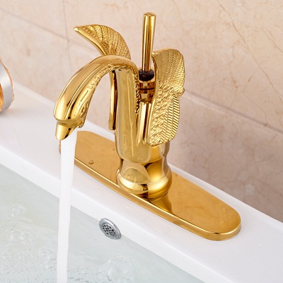 Vòi chậu lavabo mạ màu đồng MK-2012G - Image 6