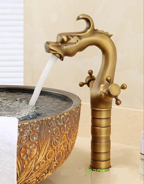 Vòi chậu lavabo mạ vàng HM-1234 (Đặt hàng từ 10-25 ngày) - Image 4