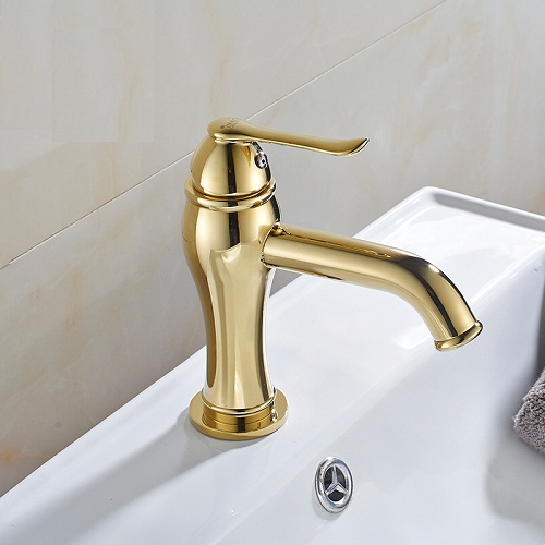 Vòi chậu lavabo mạ vàng HM-1234 (Đặt hàng từ 10-25 ngày) - Image 5