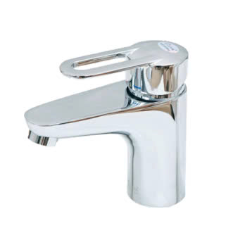 Vòi chậu lavabo nóng lạnh 1 lỗ Hàn Quốc đầu xoay Ecofa E-7001A - Image 3
