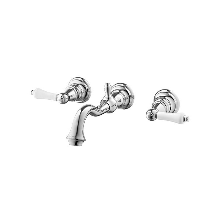 Vòi chậu lavabo nóng lạnh 3 lỗ gắn tường COTTO CT2222C42