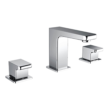 Vòi chậu lavabo nóng lạnh 3 lỗ màu vàng Elimen G1131307 - Image 5