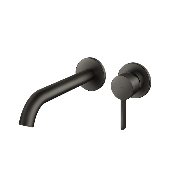Vòi chậu lavabo nóng lạnh gắn tường màu đen Toto TLG11308BA#MBL