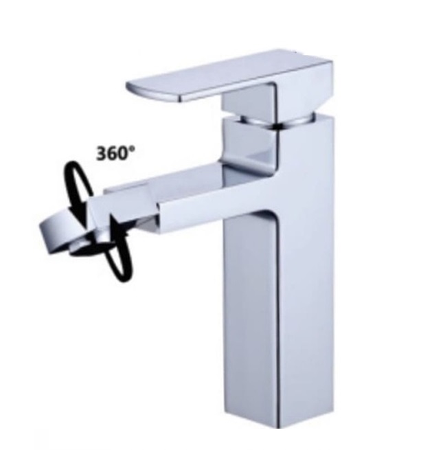 Vòi chậu lavabo nóng lạnh Hàn Quốc Ecofa E-401-L ( Cao 30cm) - Image 3