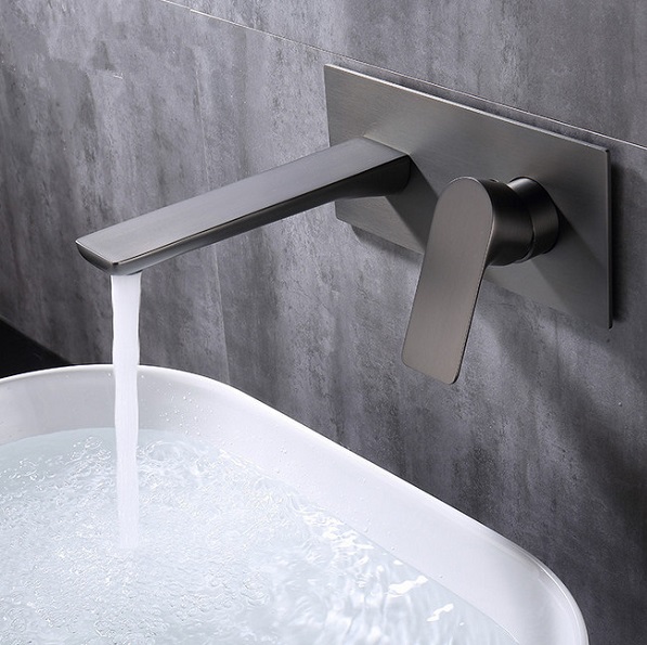 Vòi chậu lavabo nóng lạnh mạ màu đen Miken MK-0912B - Image 6