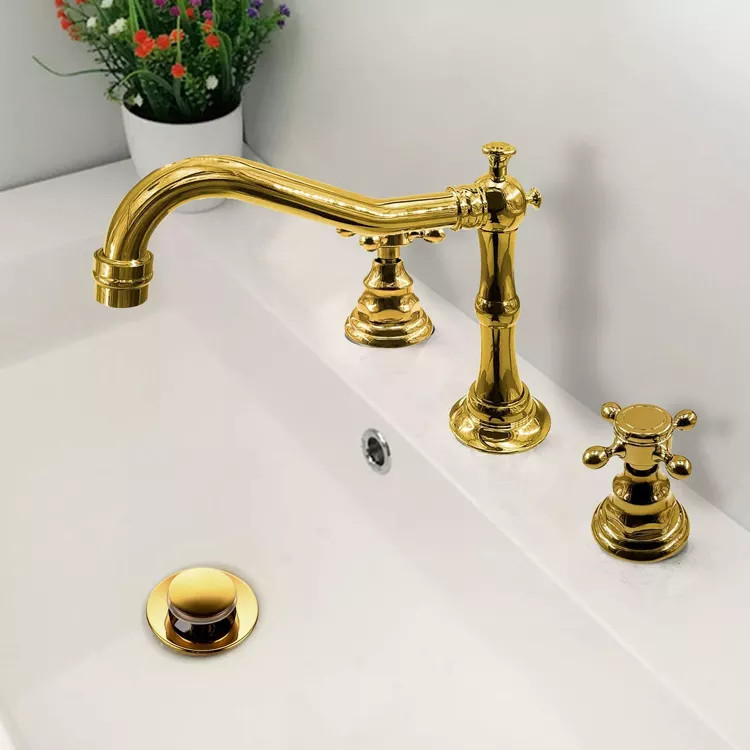 Vòi chậu lavabo nóng lạnh mạ màu đen Miken MK-0913B - Image 6