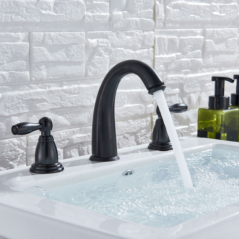 Vòi chậu lavabo nóng lạnh mạ màu vàng Miken MK-0912G (Bóng hoặc mờ) - Image 5