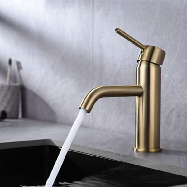 Vòi chậu lavabo nóng lạnh mạ màu vàng Miken MK-0912G (Bóng hoặc mờ) - Image 6