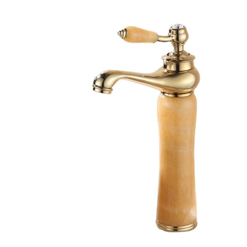 Vòi chậu lavabo nóng lạnh mạ màu vàng Miken MK-0913G (Bóng hoặc mờ) - Image 4