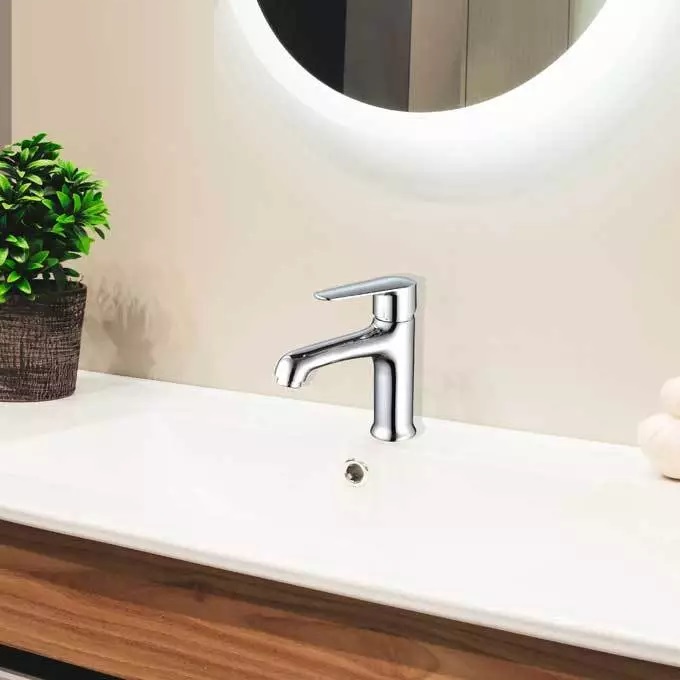 Vòi chậu lavabo nóng lạnh màu đen Basic BW-47001B - Image 3
