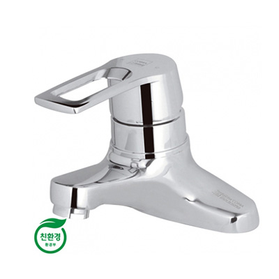 Vòi chậu lavabo nóng lạnh màu trắng mạ vàng Samwon GMFL-777 - Image 4