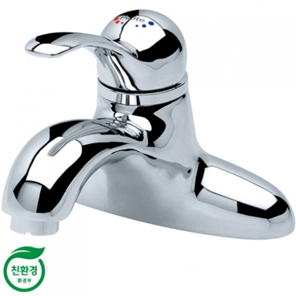 Vòi chậu lavabo nóng lạnh màu trắng mạ vàng Samwon GMFL-777 - Image 6