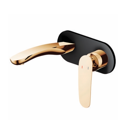 Vòi chậu lavabo nóng lạnh màu trắng mạ vàng Samwon GMFL-778 - Image 4