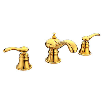 Vòi chậu lavabo nóng lạnh màu vàng Elimen G1118607 - Image 3