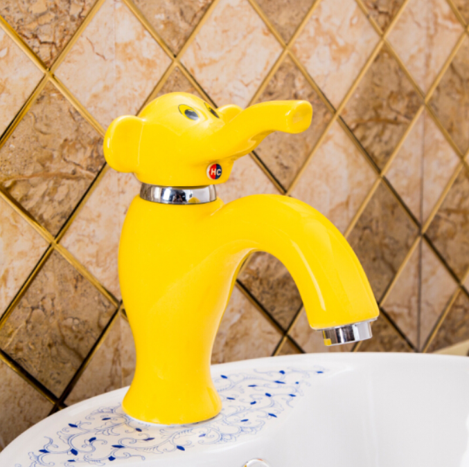 Vòi chậu lavabo trẻ em con voi có vòi ngộ nghĩnh màu xanh MKV-0979BLU - Image 3