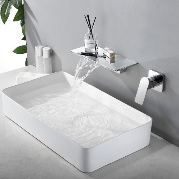 Vòi chậu lavabo, vòi bồn tắm âm tường mạ vàng Miken MKV-600018G (Bóng hoặc mờ) - Image 4