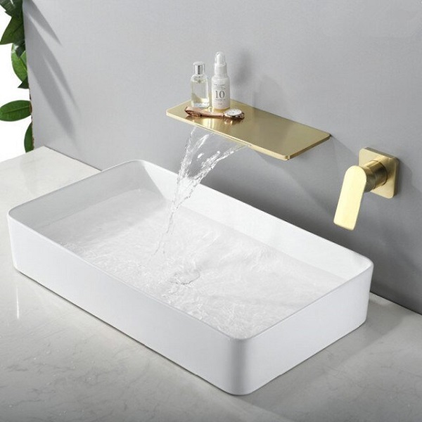 Vòi chậu lavabo, vòi bồn tắm âm tường màu chrome Miken MKV-600018 - Image 6