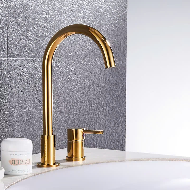 Vòi chậu lavabo, vòi bồn tắm Đồng mạ crom Miken MKV-30003-W - Image 6