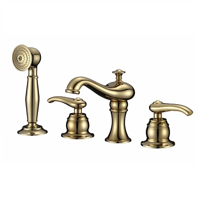 Vòi chậu lavabo, vòi bồn tắm mạ vàng Miken MKV-002 - Image 6