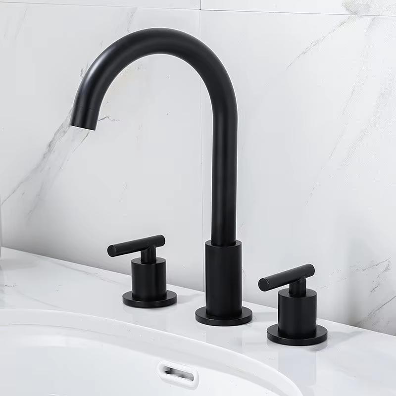 Vòi chậu lavabo, vòi bồn tắm màu ghi xám Miken MKV-30003-GR - Image 6