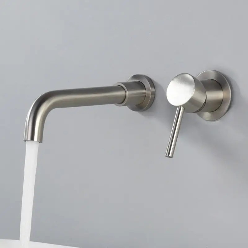 Vòi chậu lavabo, vòi bồn tắm màu vàng mờ Miken MKV-M2408GN-F - Image 4