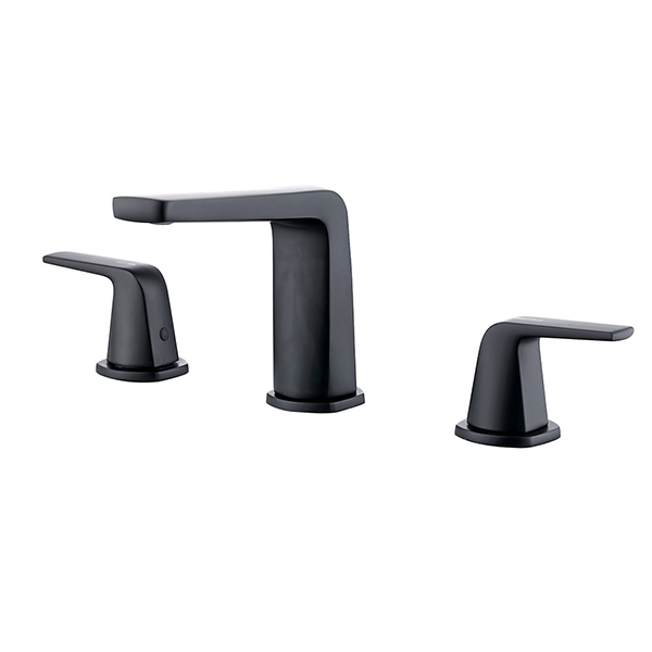 Vòi chậu rửa mặt lavabo mạ màu đen Miken MK-8020B - Image 4